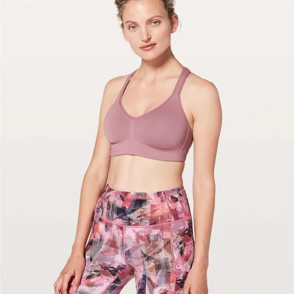 Lululemon Speed Up Mauve Pink Sports Bra - Picture 3 of 9
